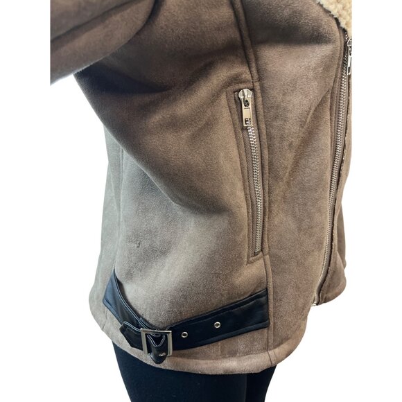 JCL by Nasty Gal Women's Brown "All Fur You" Faux Fur Jacket Sz M - NWT - Picture 4 of 9